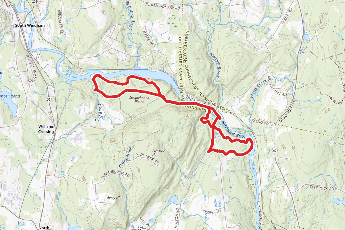 Fairy Trail, Dam Trail, Waterfalls Trail, and Beaver Trail Loop