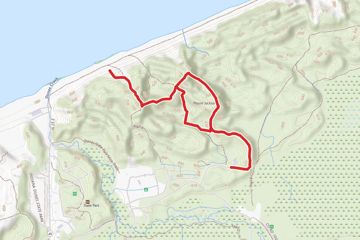 Indiana Dunes Trail 8 and 7 Loop