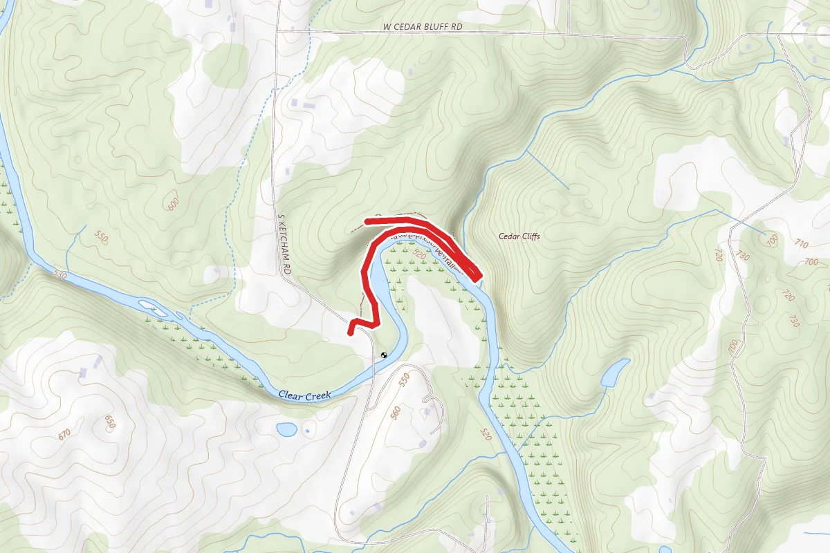 Cedar Bluff Nature Preserve Trail