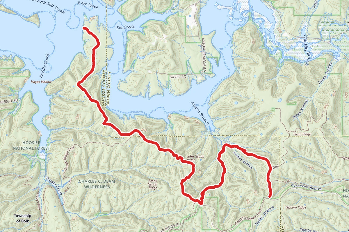 Axsom Branch, Grubb Ridge Loop, and Peninsula Trail
