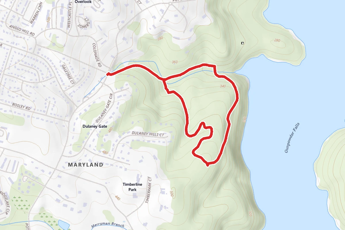 Merryman's Mill Upper Trail Blue Loop