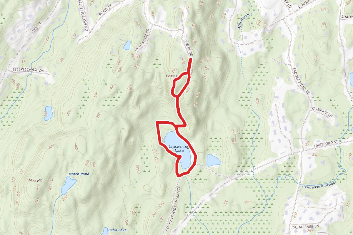 Tower Trail to Chickering Lake