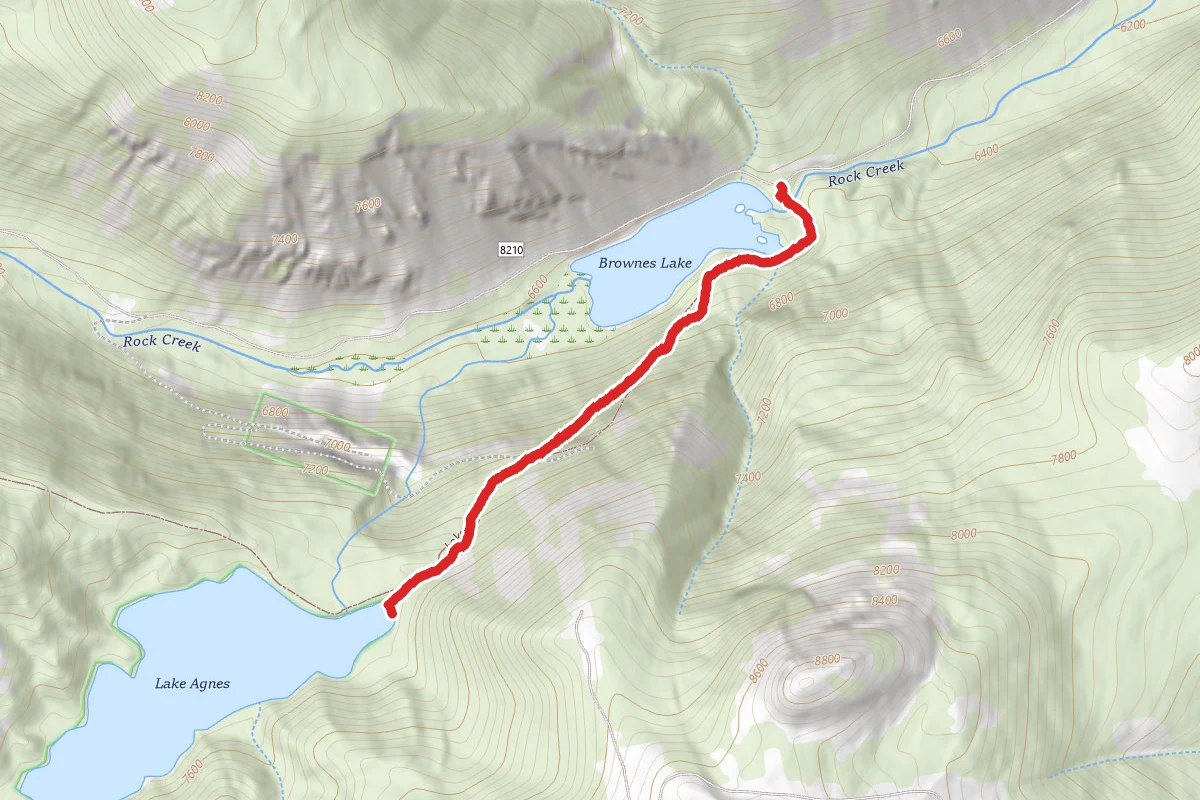 Browns Lake Dam to Agnes Lake