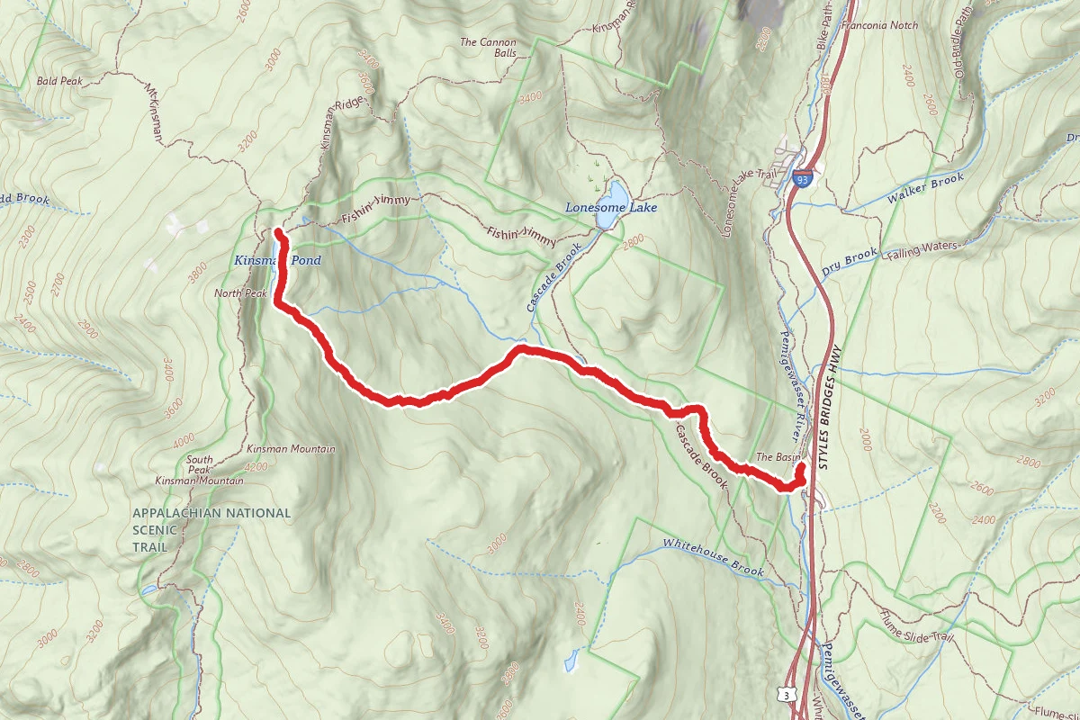 Basin Cascades to Kinsman Pond