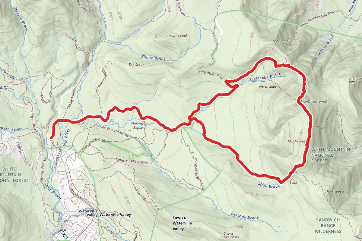 Tripyramids via Livermore Trail, Scaur Ridge Trail