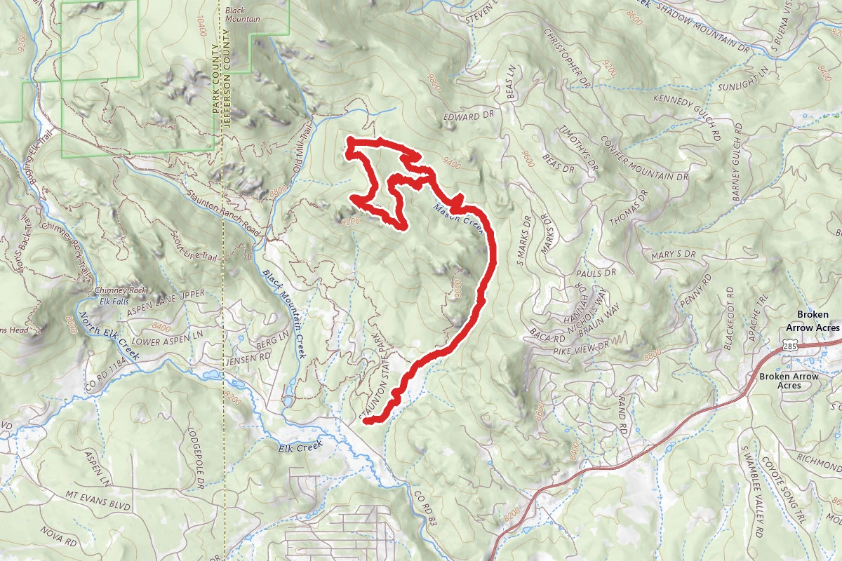 Mason Creek Trail to Bear Paw Trail