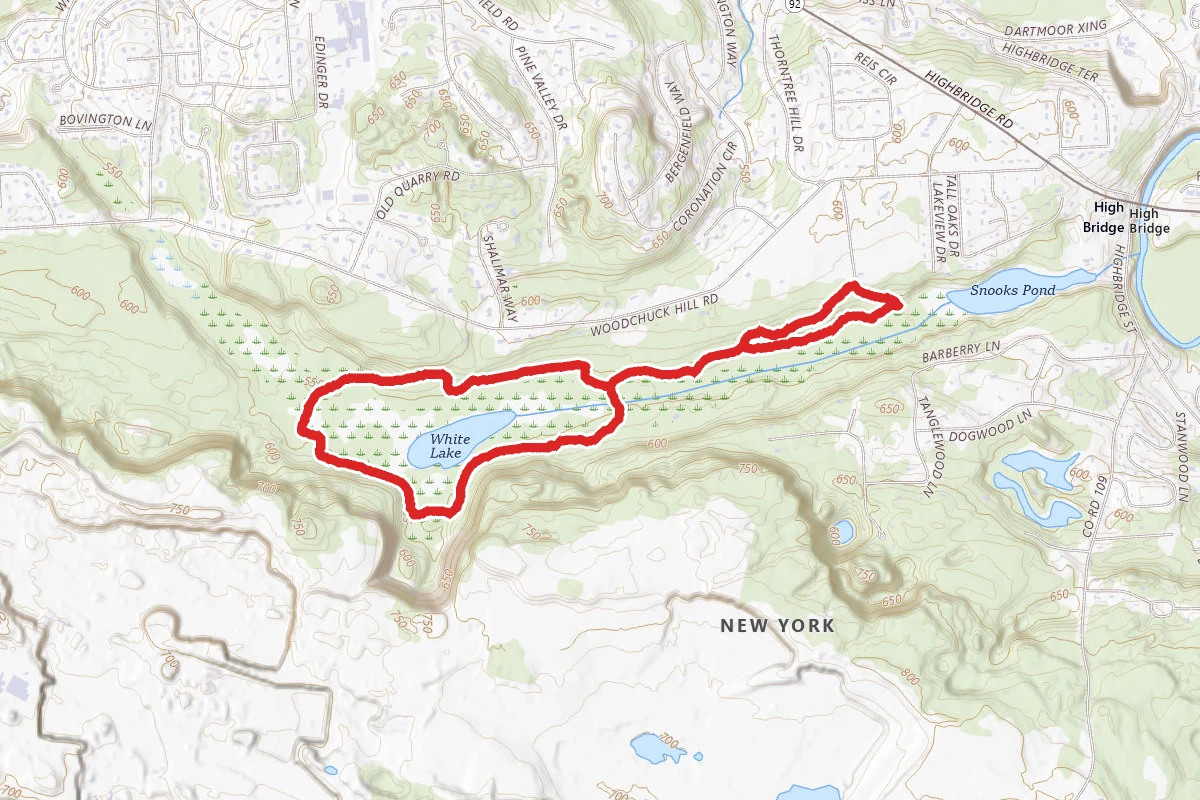 Woodchuck Hill Blue Trail to White Lake