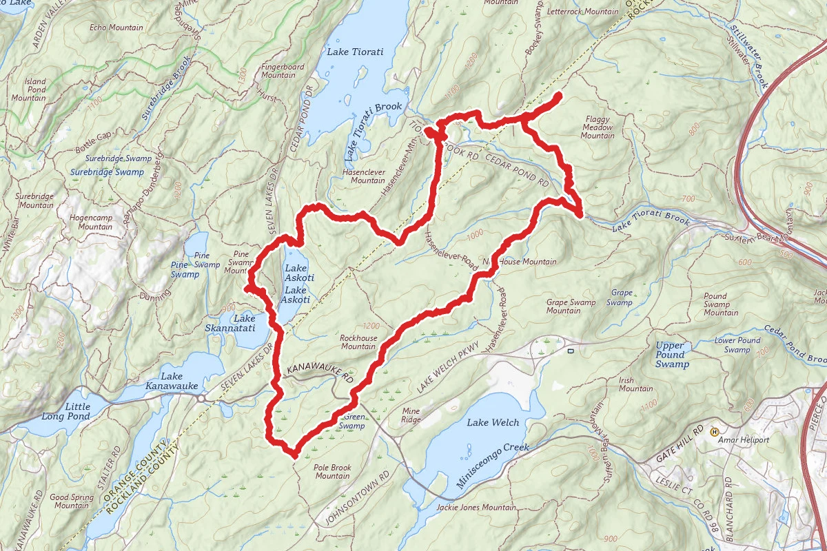 Red Cross, Beech Trail and Long Path Loop