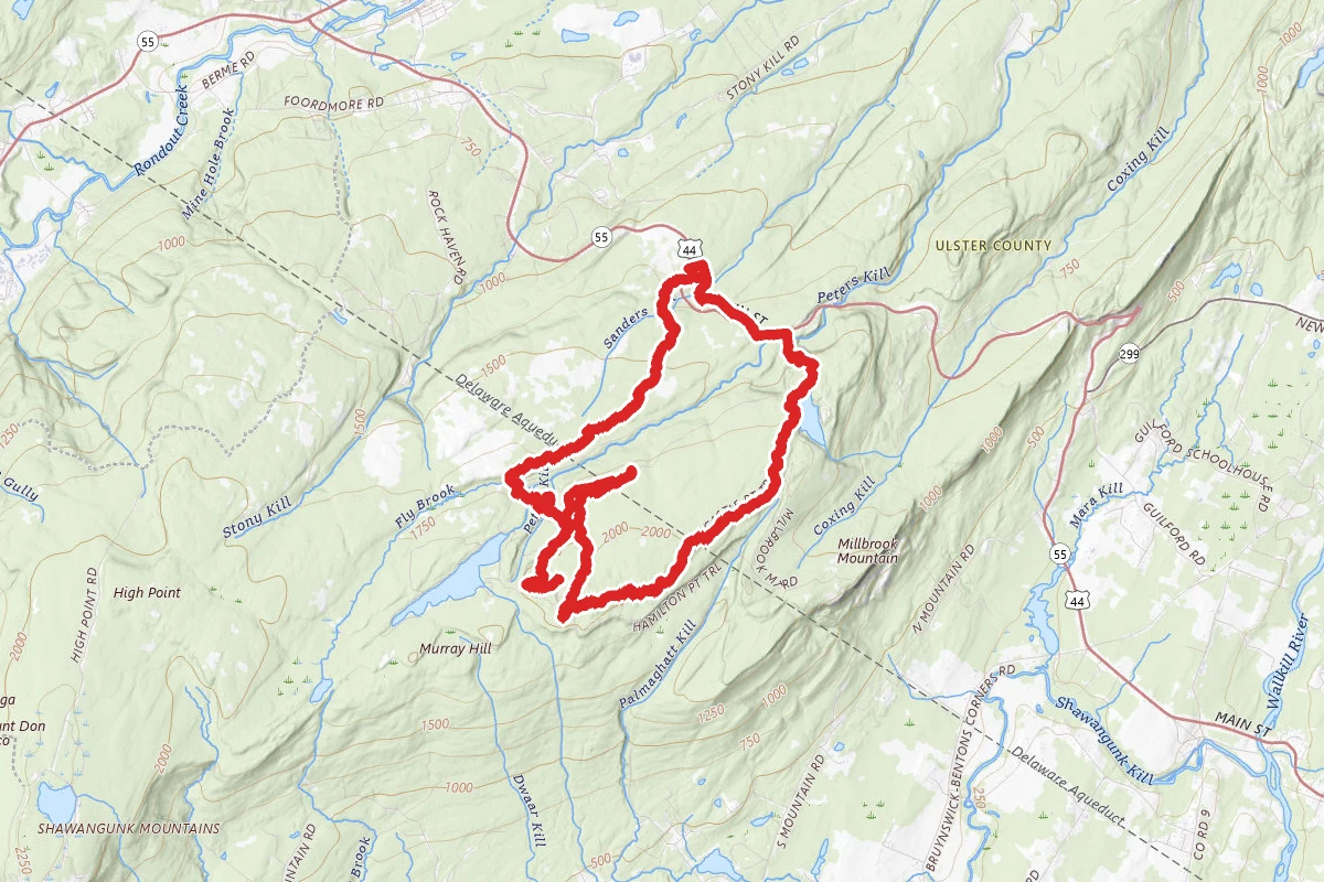 Jenny Lane to Rainbow Falls to Castle Point Carriage Road Loop