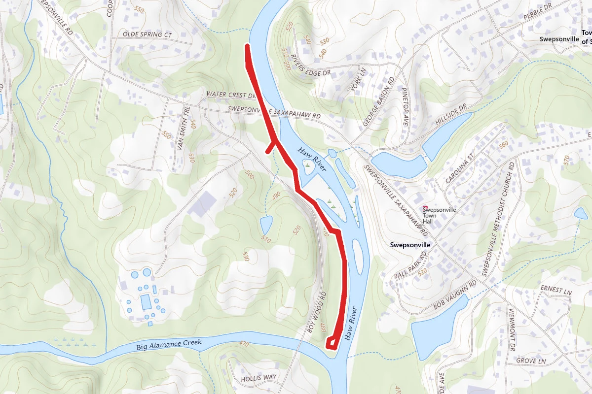 Haw River Trail Swepsonville Segment
