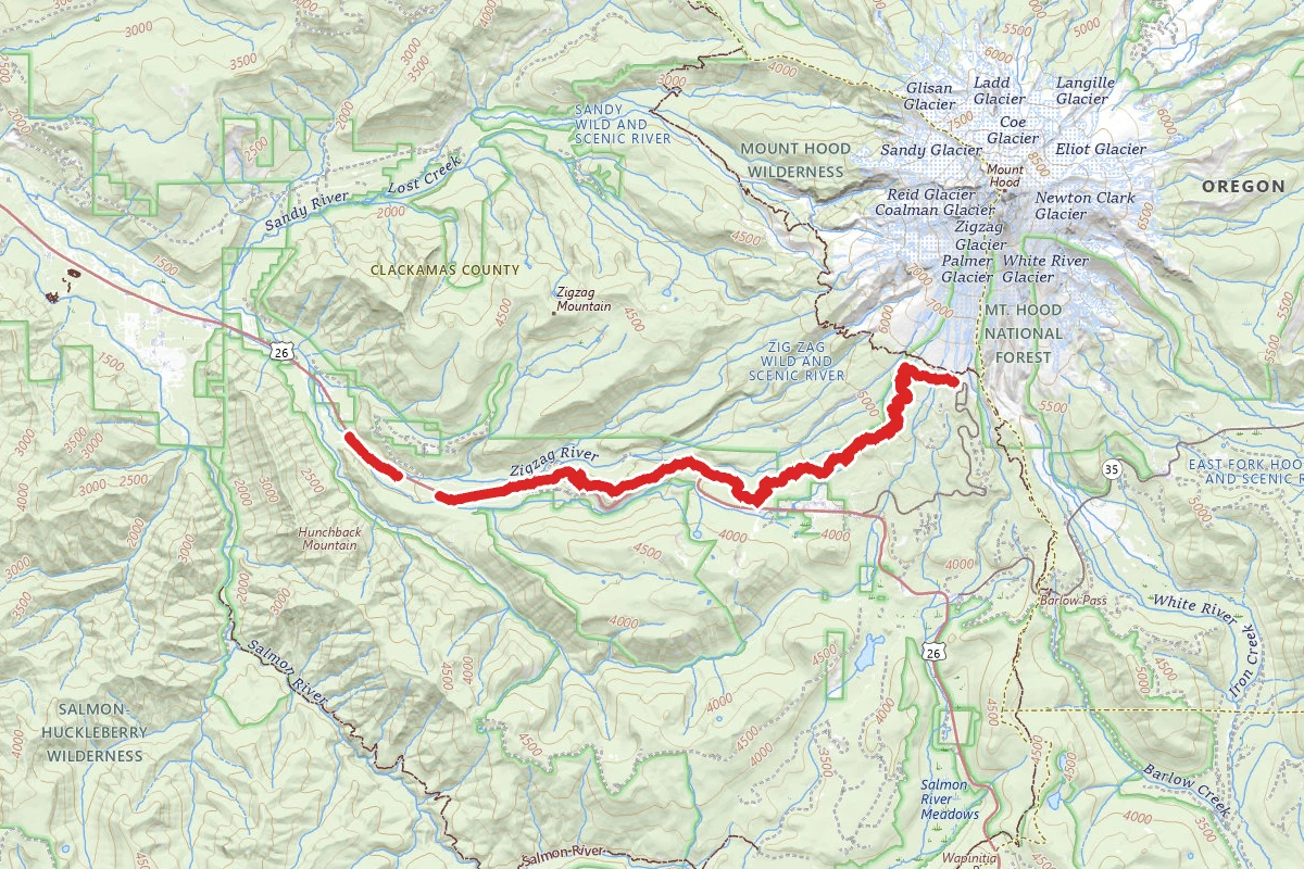 Timberline to Town Trail to Rhododendron