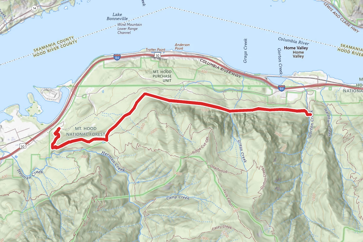 Herman Creek to Wyeth Traverse