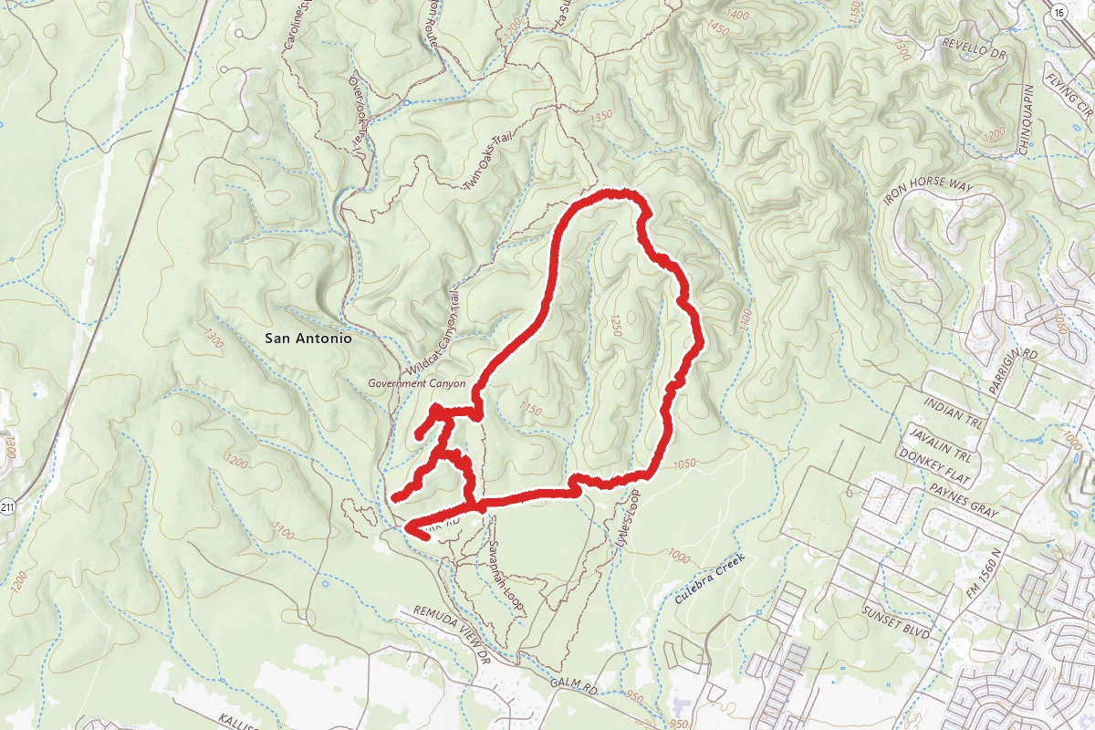 Bluff Spurs Loop, Sendero Balcones, and Far Reaches Loop