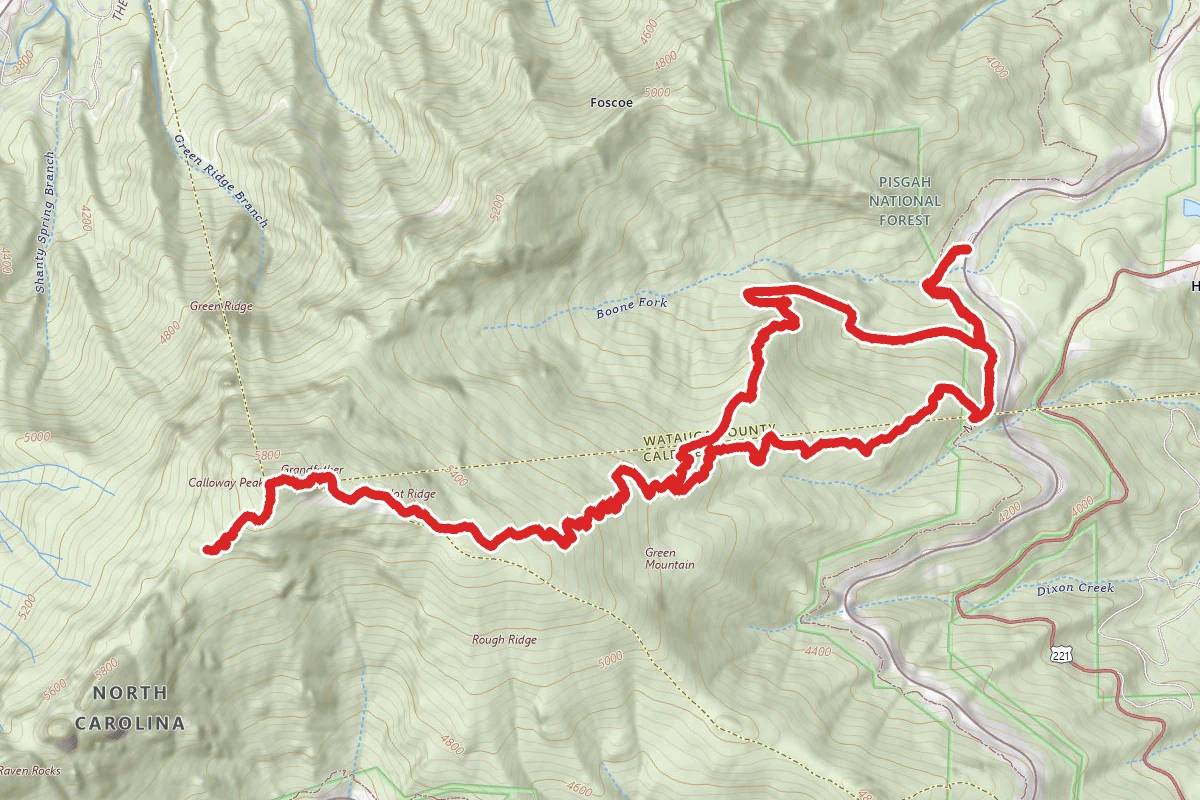 Daniel Boone Scout Trail to Calloway Peak