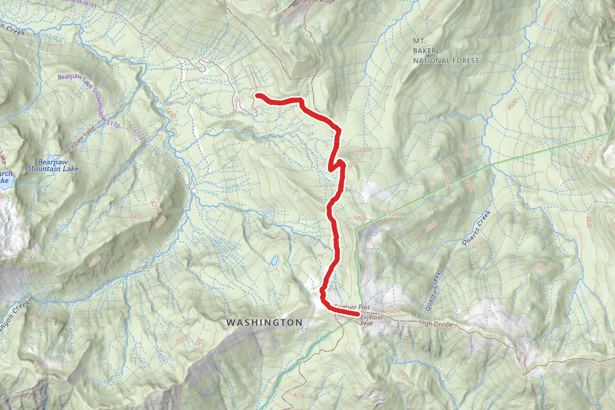 Damfino Lakes Trail to Excelsior Peak
