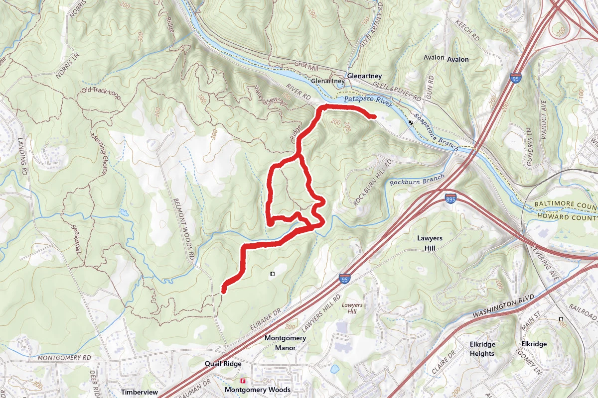 Ridge Rockburn and Hop the Snake Trails Loop
