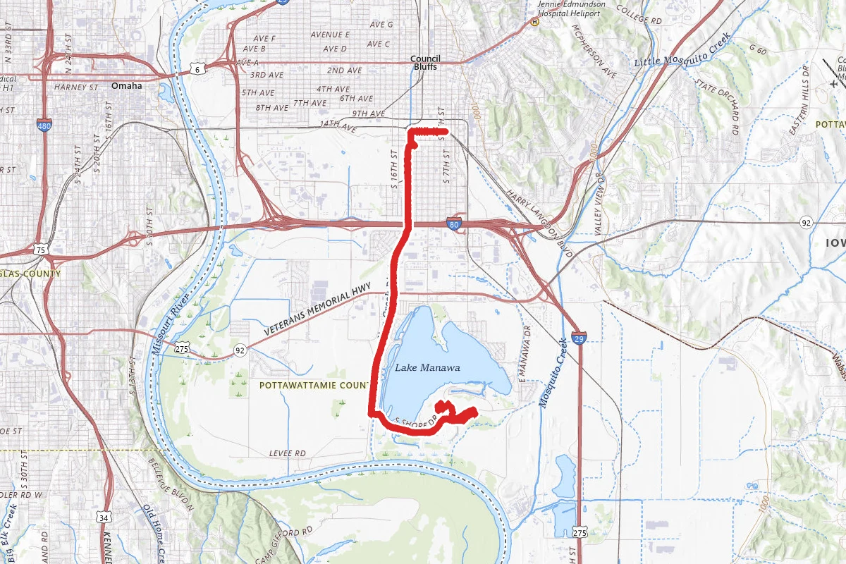 Manawa Lake to Indian Creek Bike Trail