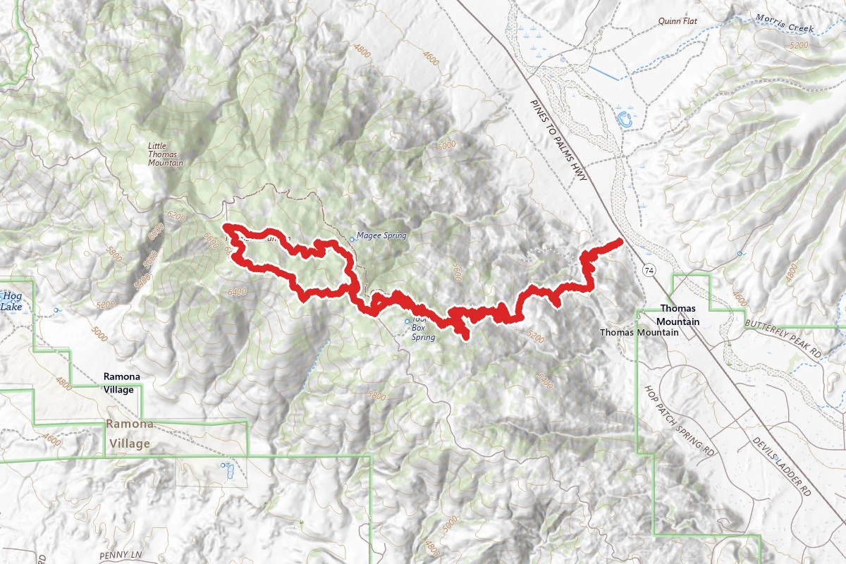 Mount Thomas Via Ramona Trail