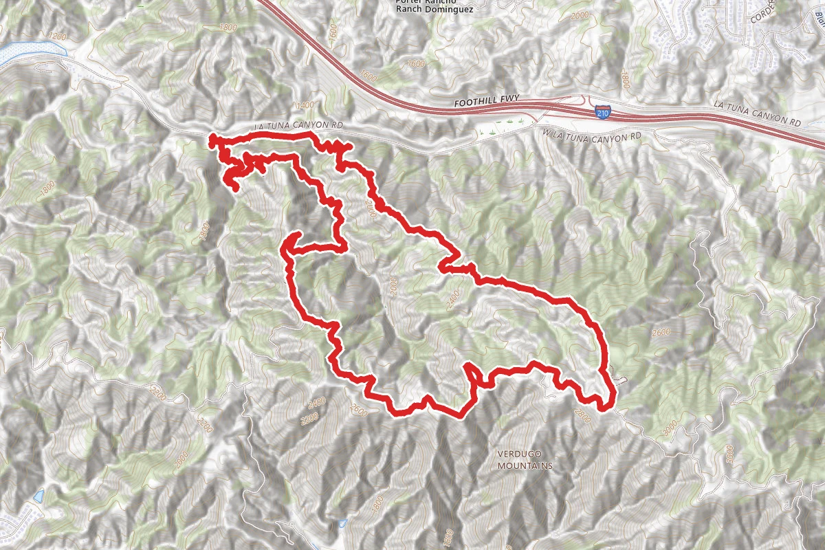 La Tuna Canyon Trail to Verdugo Crest Trail Loop