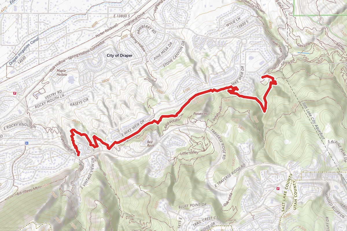 Bonneville Shoreline Trail from Coyote Hollow Trailhead