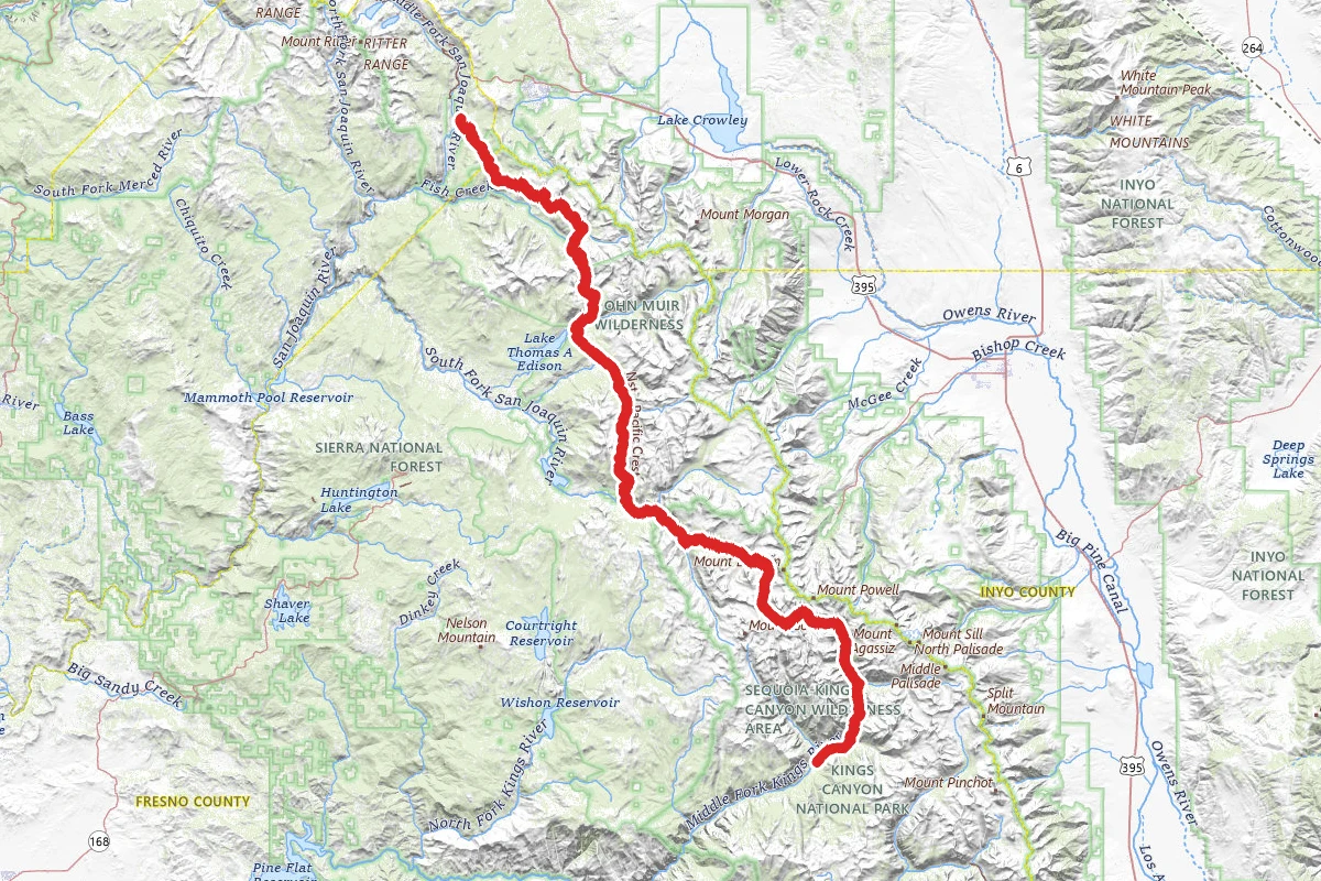 John Muir Trail in Kings Canyon