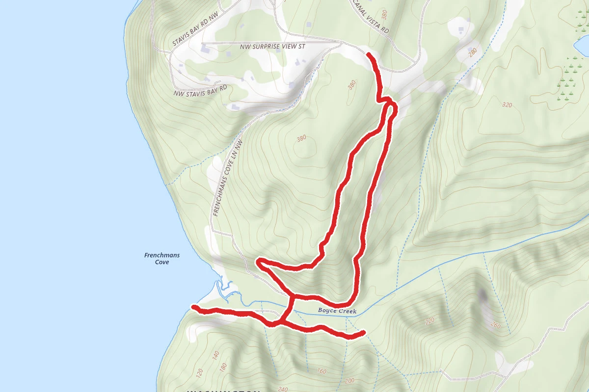 Sawmill, Margaret's, Beach House, and Stump House Loop
