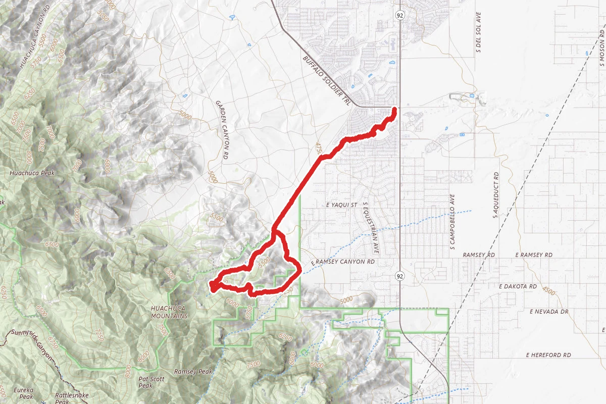 Garden Canyon Linear Park to Brown Canyon Loop