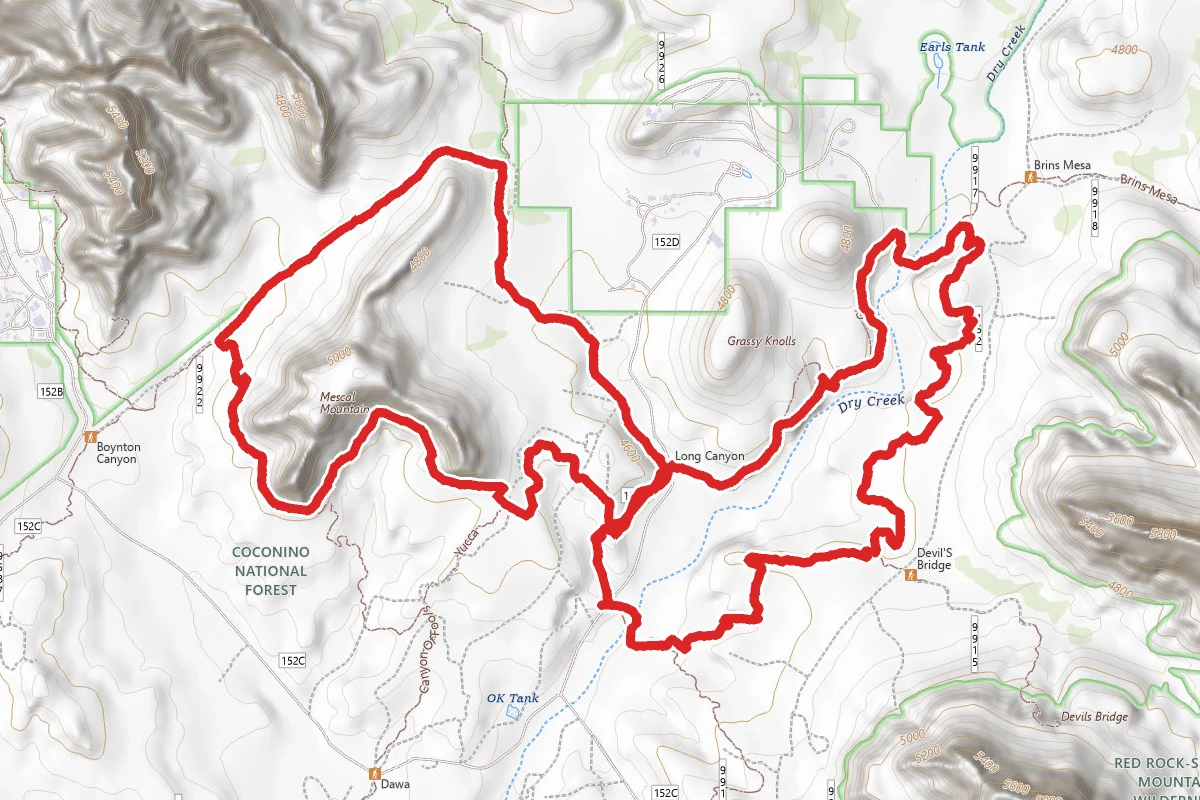 Chuckwagon, Mescal Mountain, and Long Canyon Loop