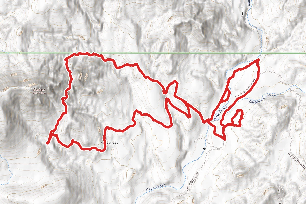 Spur Cross to Metate to Tortuga to Elephant Mountain Loop