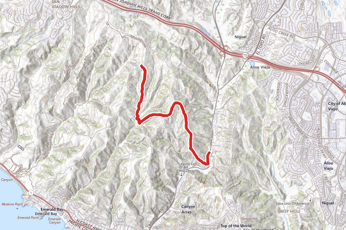 Big Bend Trail to Old Emerald Falls Trail