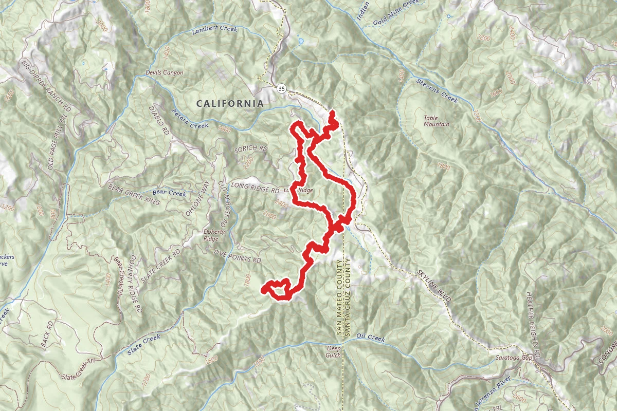 Long Ridge and Ranch Spring Loop