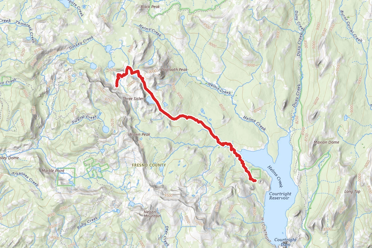 Three Sisters Peak Trail to Cliff Lake, Rock Lake, and Island Lake