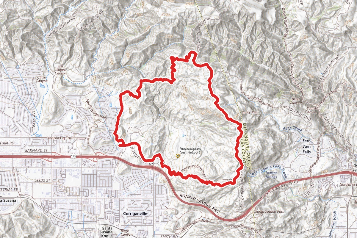 Hummingbird Trail to Rocky Peak to Chumash Trail Loop