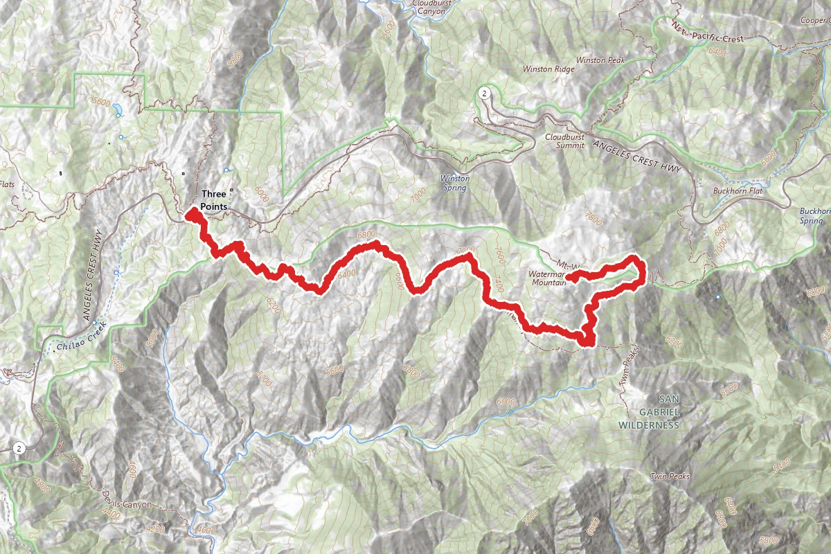 Three Points to Mt Waterman