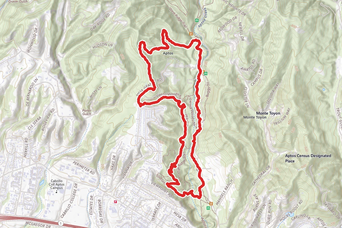 Terrace Trail to Aptos Ranch Trail