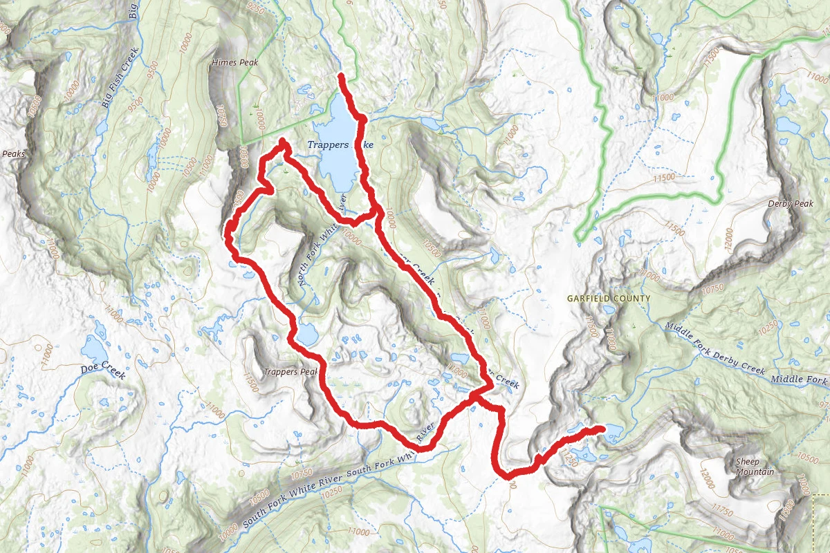 Trappers Lake, Wall Lake, and Island Lakes Loop
