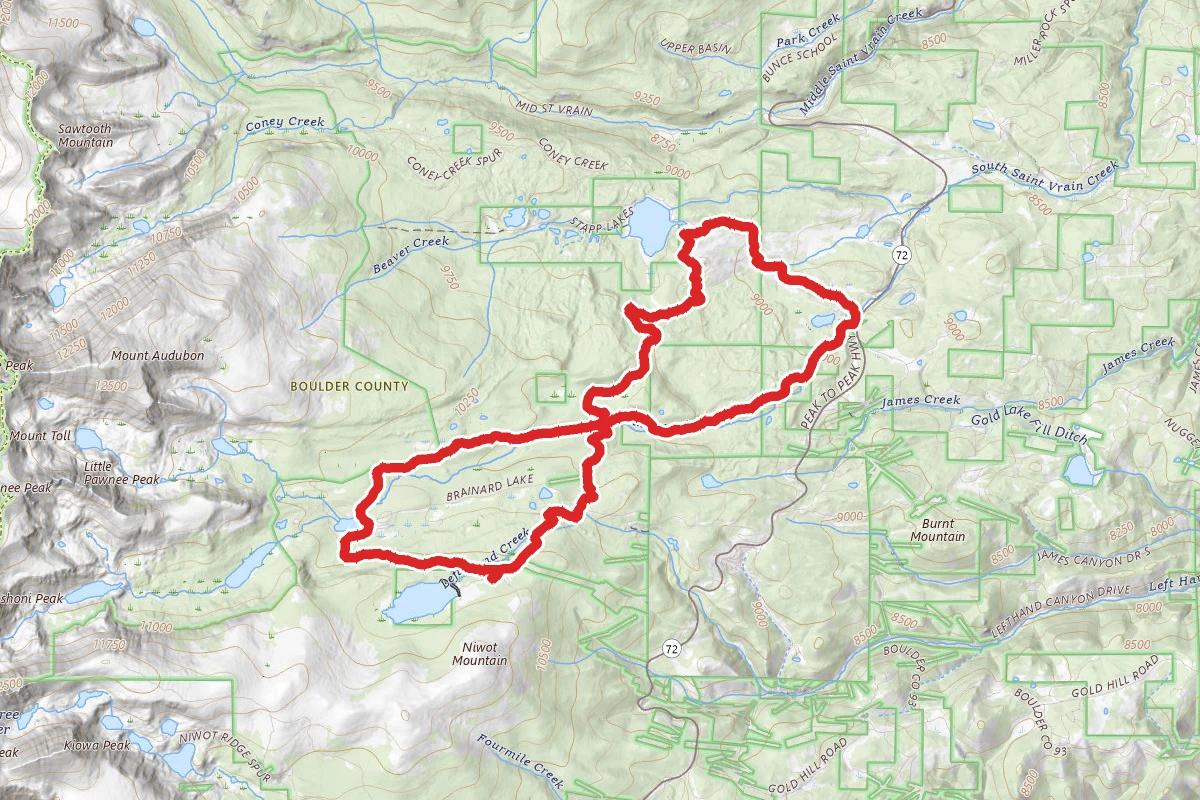 South Saint Vrain Figure 8 Loop