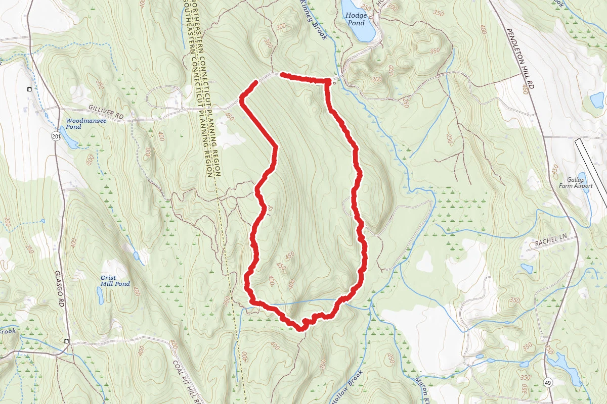 Hodge Pond Loop route map