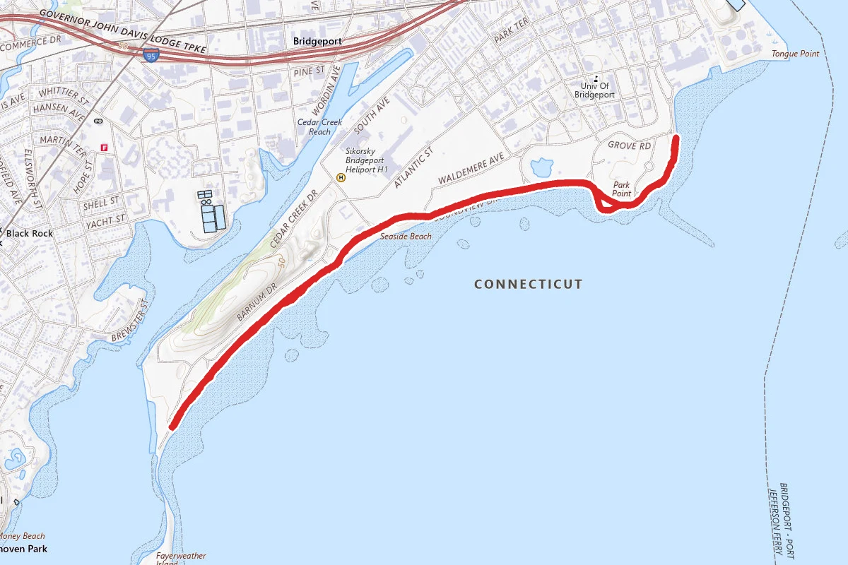 Bridgeport Seaside Beach Path
