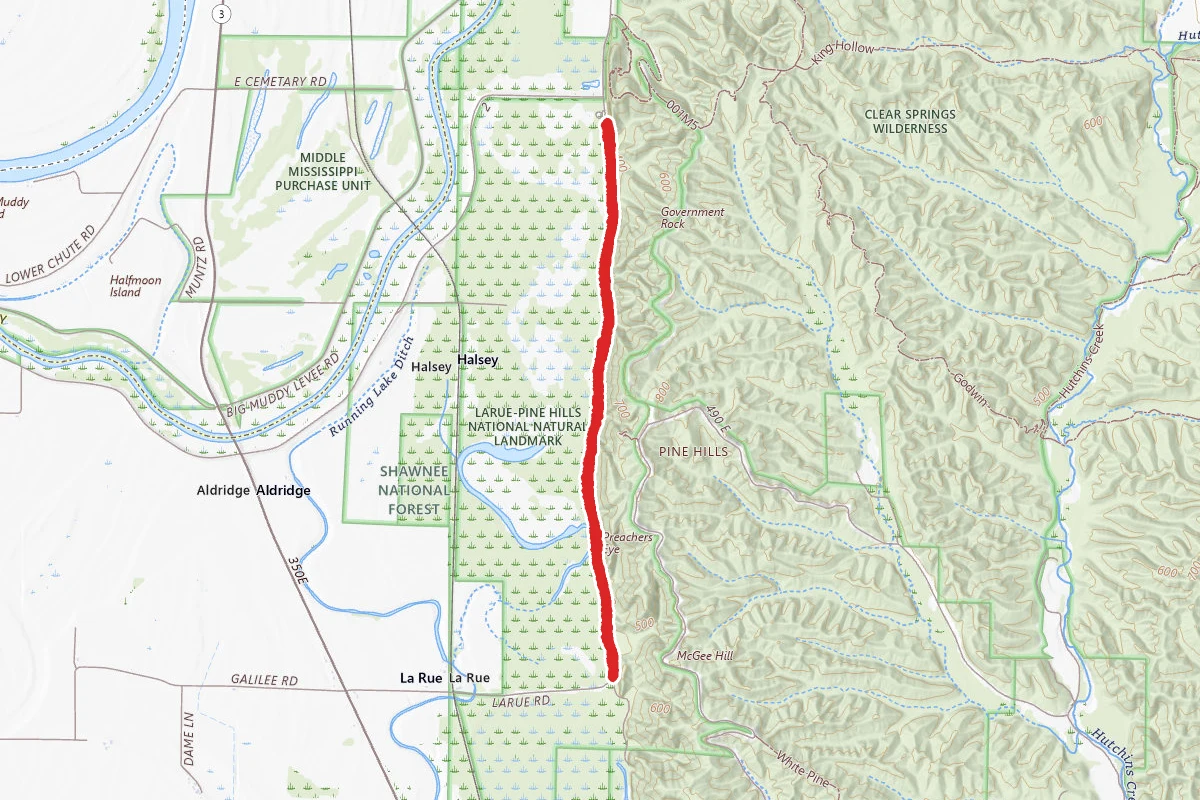 LaRue Ecological Area Via Pine Hills Trail