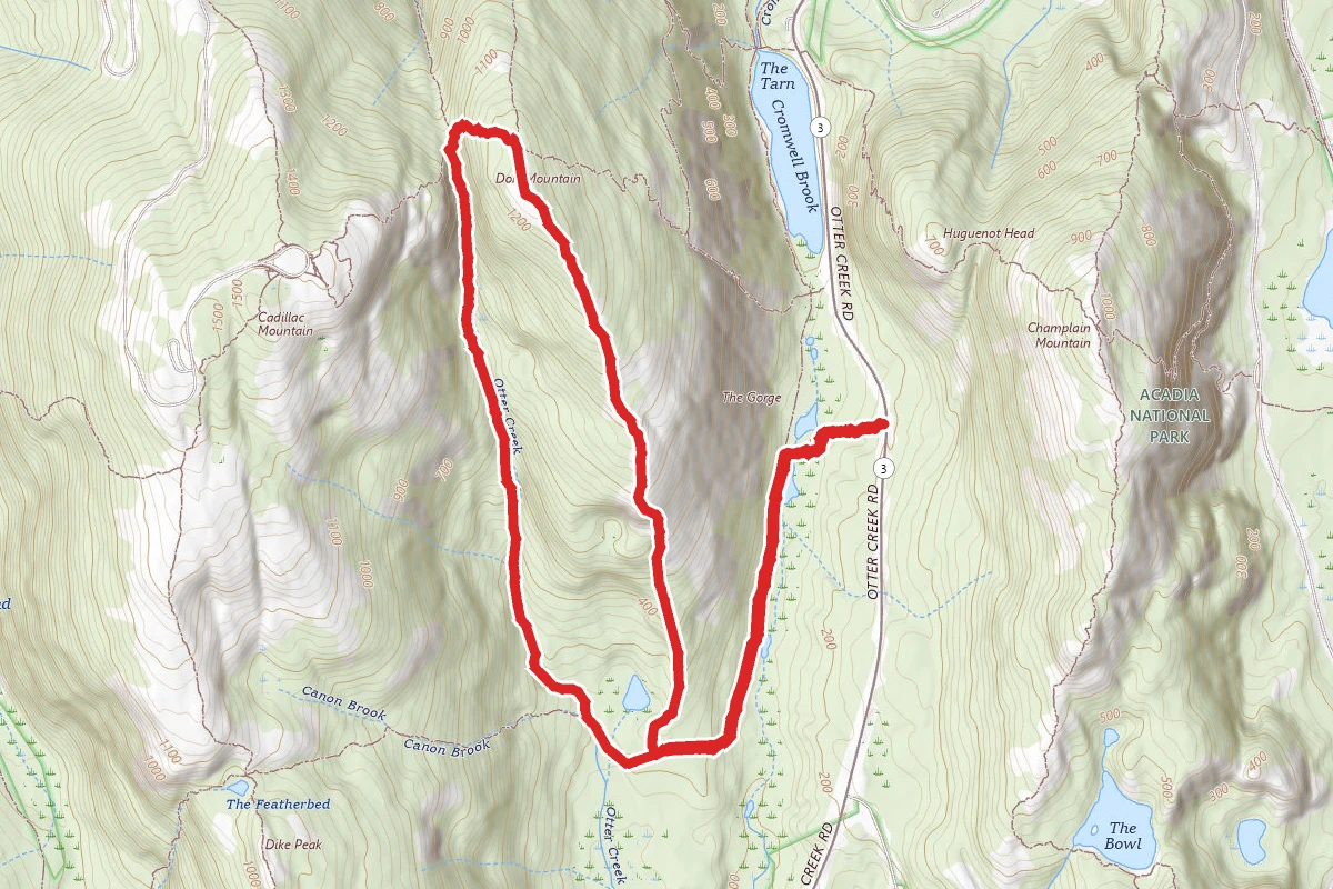 A. Murray Young Path via Canon Brook and Dorr South Ridge Trail
