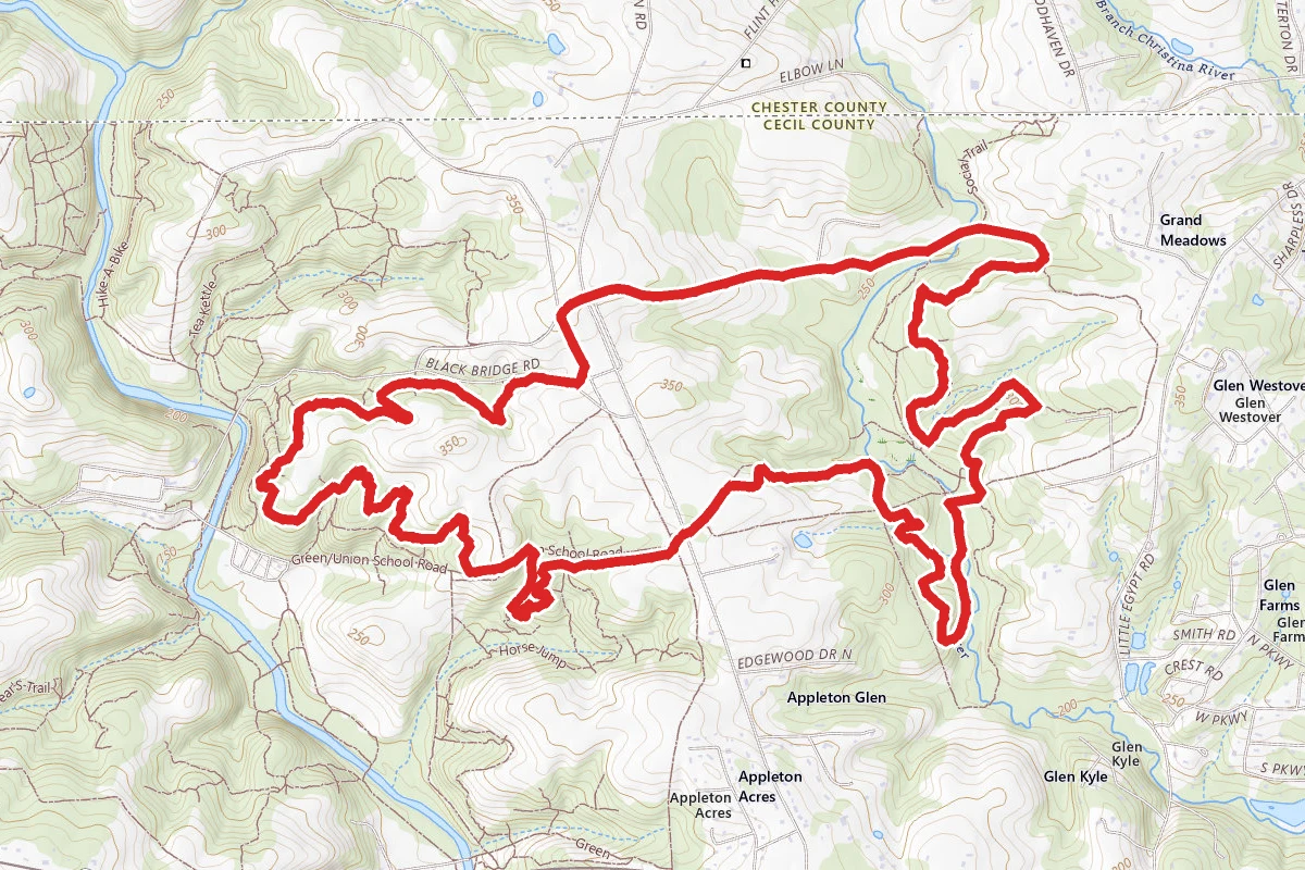 Fair Hill Bike Line Race Loop