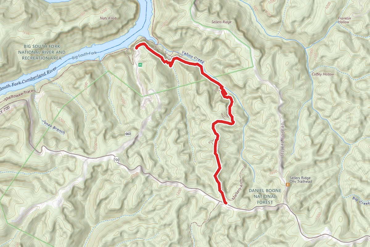Yahoo Falls Trail