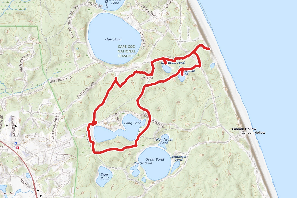 Long Pond, Wellfleet and Newcomb Beach Loop