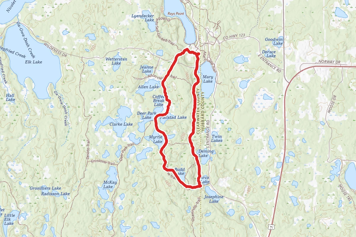 Ozawindib, Red Pine, and Deer Park Trails Loop