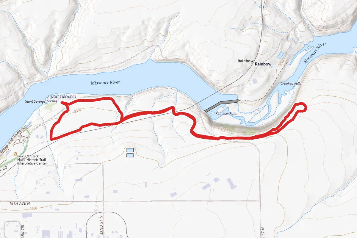 River's Edge Trail to Rainbow Dam Overlook