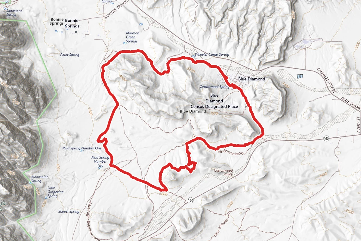 Blue Mountain Easy MTB Trail- Landmine Loop to Inner Loop
