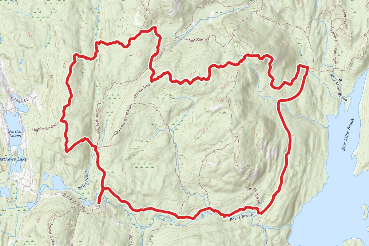 Highlands, Post Brook, Lower, Wyanokie Circluar and Crest Trail