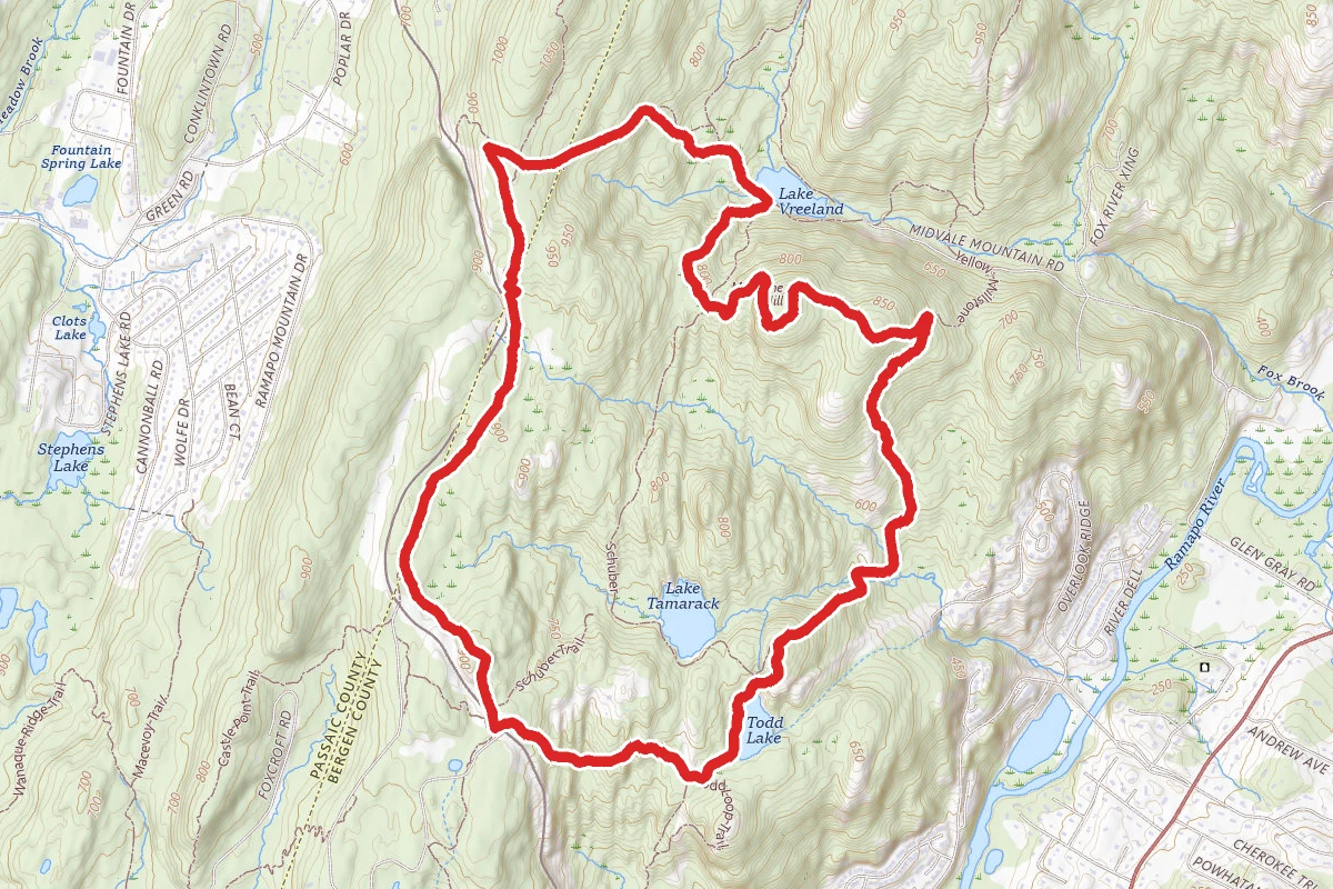 Matapan Rock, Lake Vreeland and Millstone Hill
