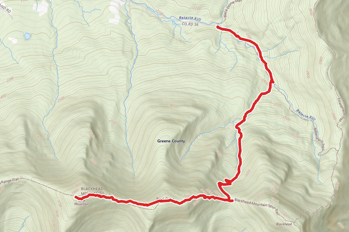 Black Dome and Thomas Cole Mountain Out-and-Back from Big Hollow Road